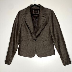 New The Limited Collection Brown One Button Blazer Women's Size XS